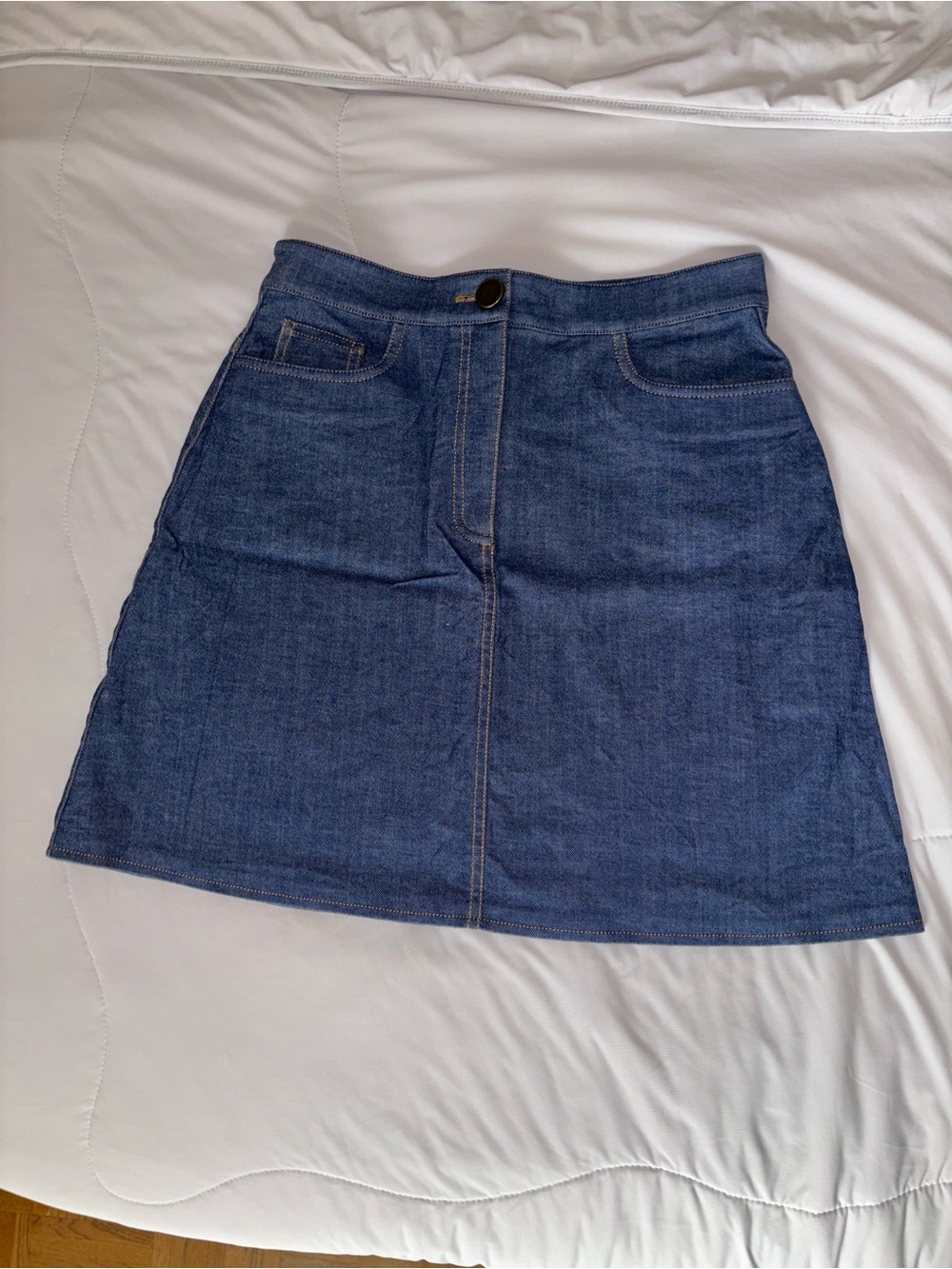 Carolina Herrera Classic Blue Denim Mini Skirt